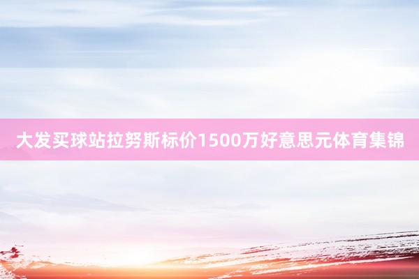 大发买球站拉努斯标价1500万好意思元体育集锦